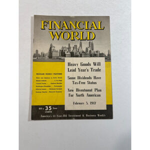 FINANCIAL WORLD magazine lot of 4 1946 1947 investment business vintage finance
